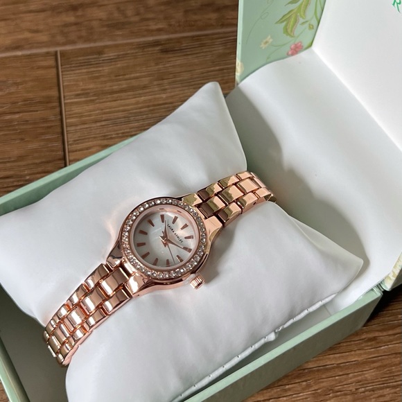 LAURA ASHLEY-NWT/Box Rose Gold Crystal Watch main image 10